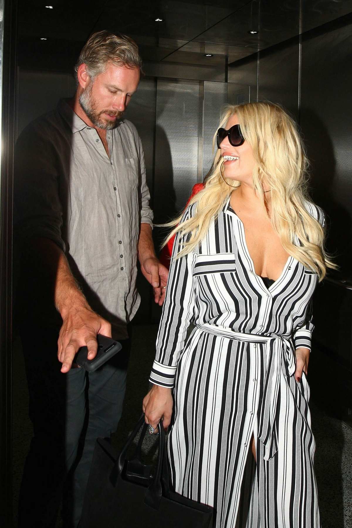 Jessica Simpson and Eric Johnson Arrives at LAX Airport