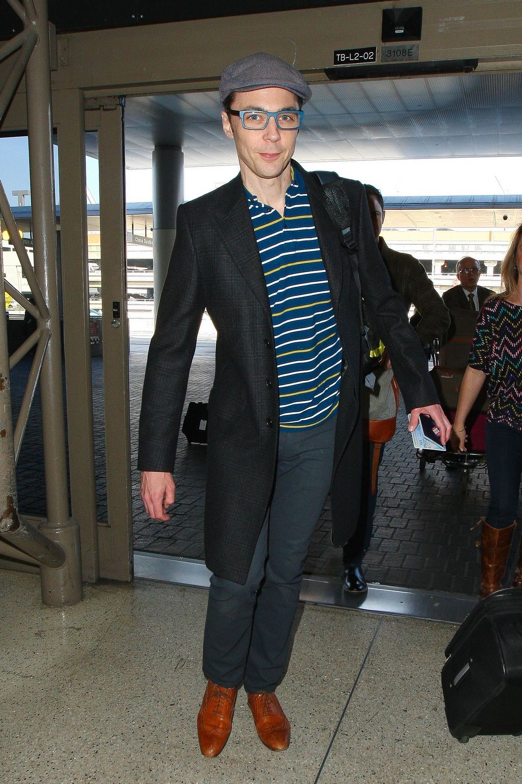 Jim Parsons Arrives At LAX Airport