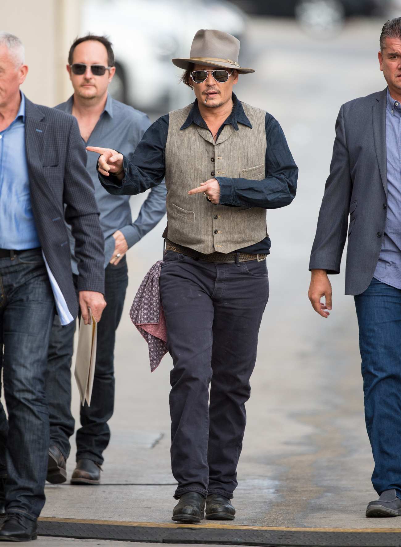 Johnny Depp Looks Cool at Jimmy Kimmel Live Show