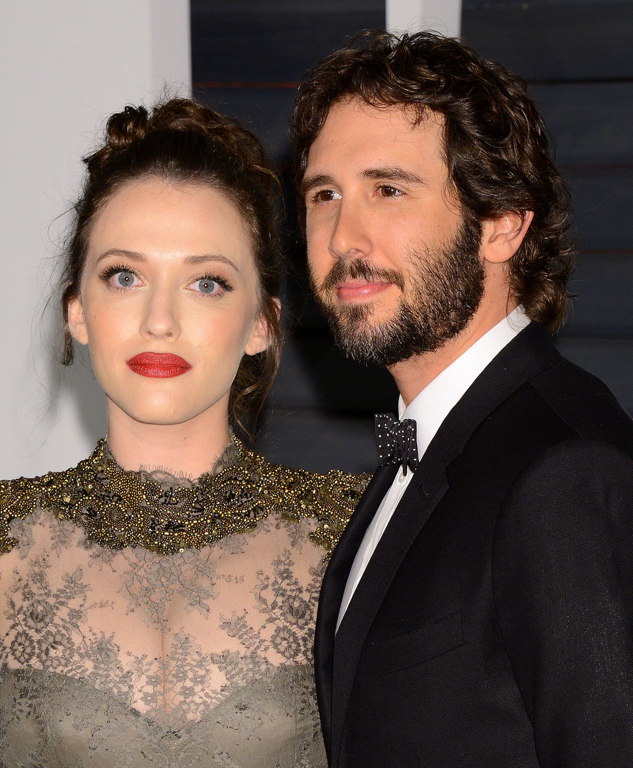 Kat Dennings and Josh Groban At Vanity Fair Oscar Party