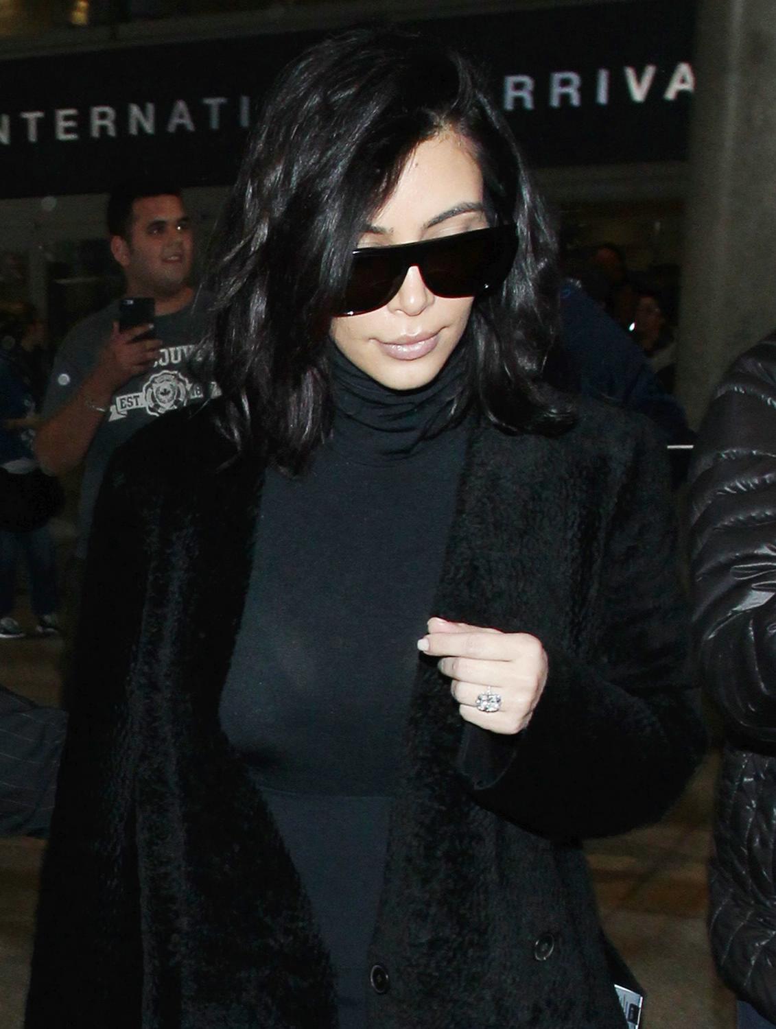 Kim Kardashian and Kanye West Leaving Tattoo Parlour