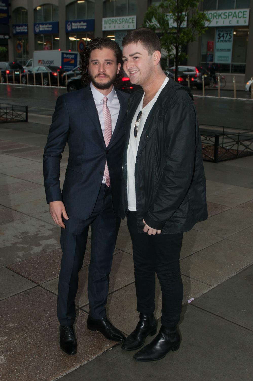 Kit Harrington Greets Fans in Downtown NYC