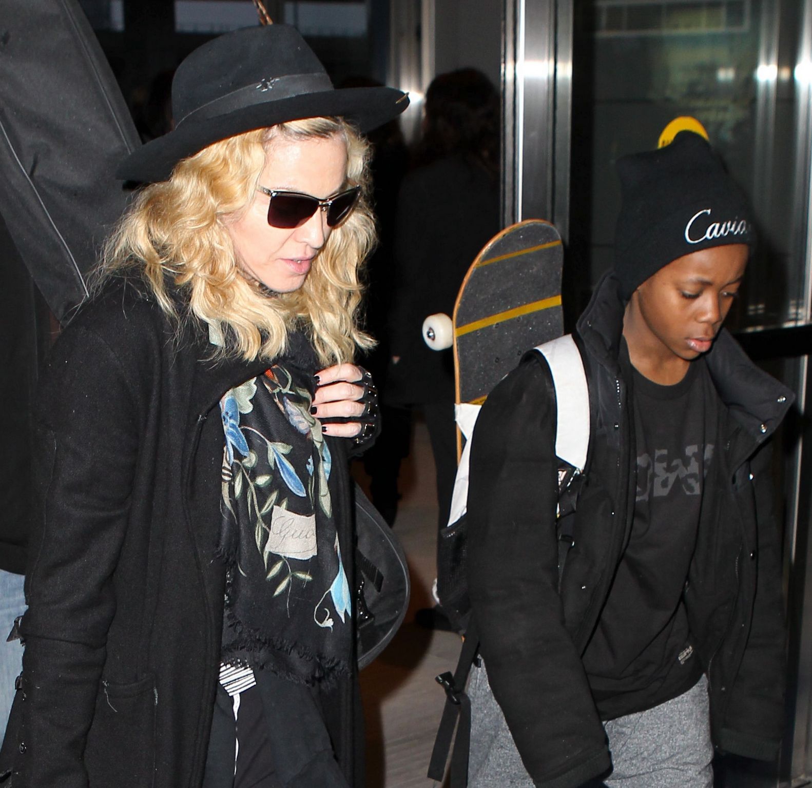 Madonna and Her Son At JFK Airport-2