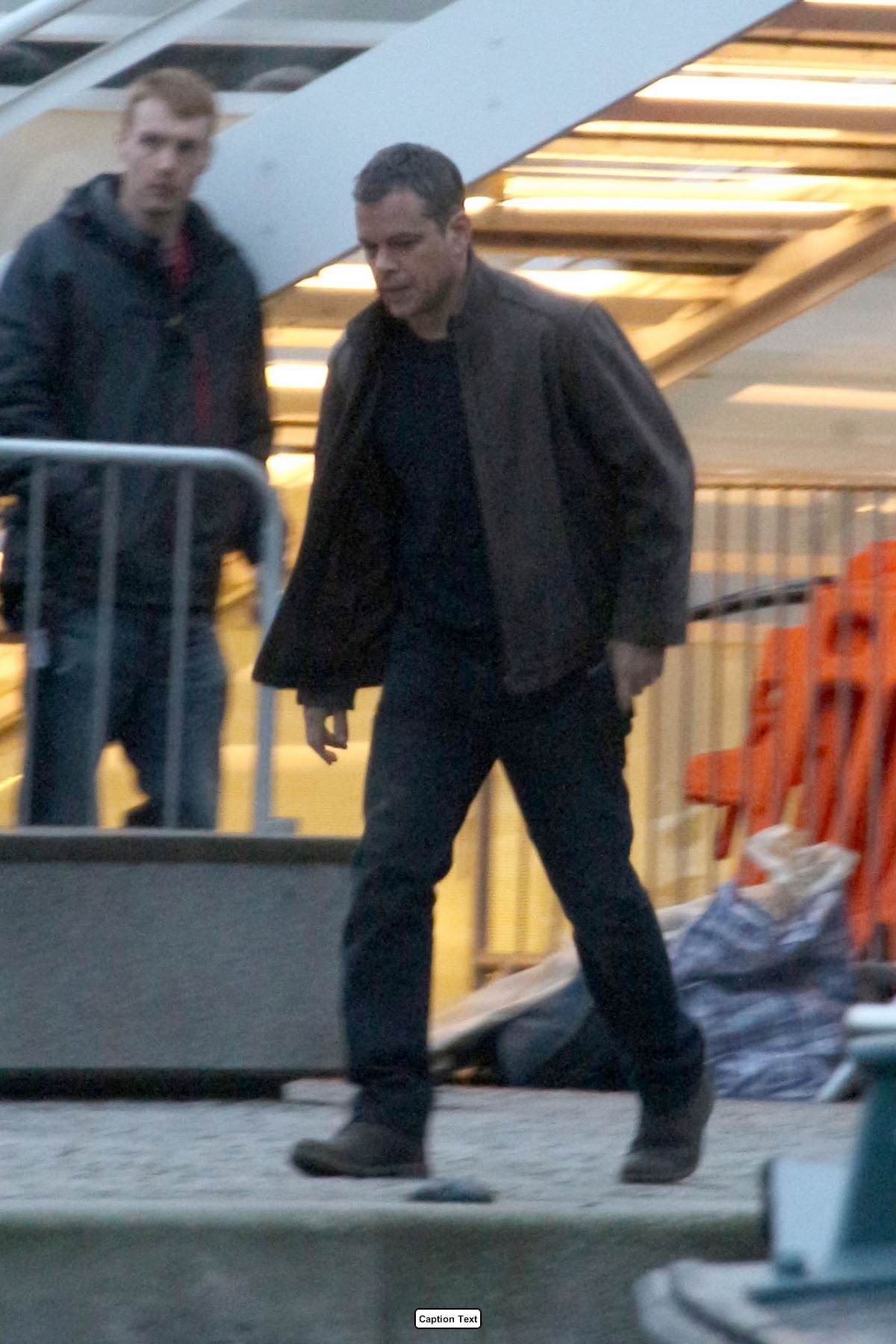 Matt Damon Looking Bruised and Bloody As He Films Bourne in London-2