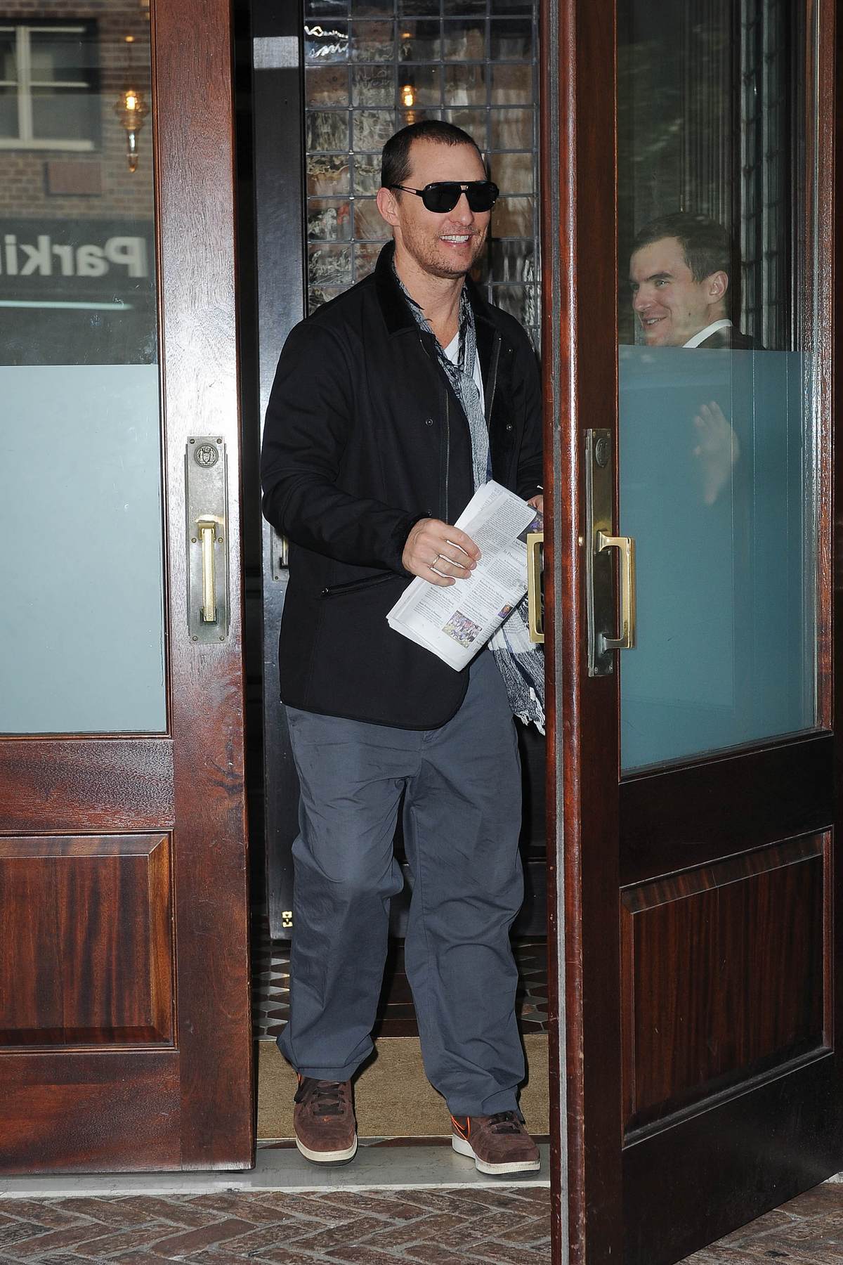 Matthew McConaughey Leaving His Apartment in NYC