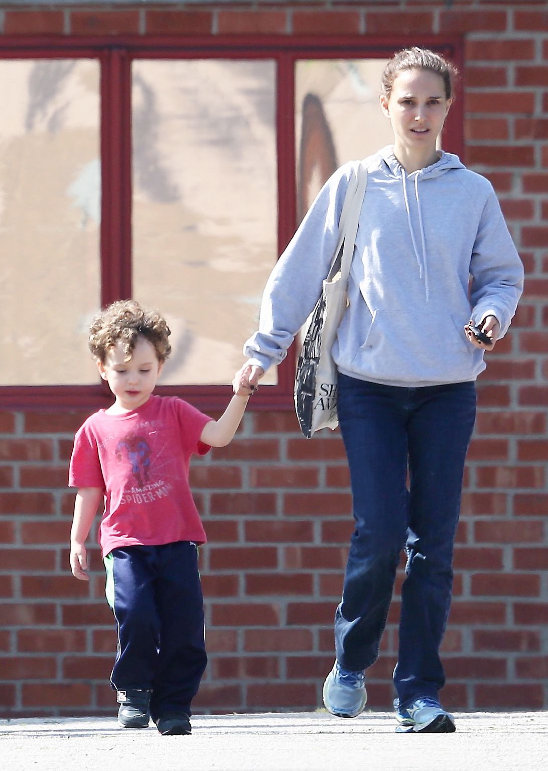 Natalie Portman Brings Son Out