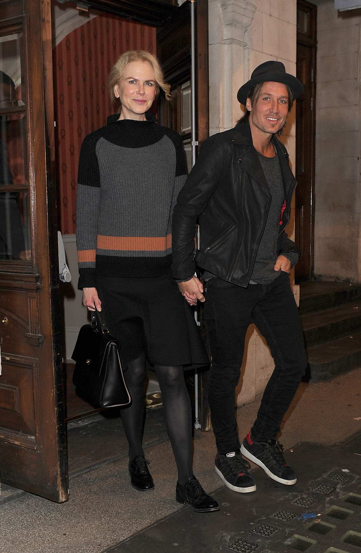 Nicole Kidman and husband Keith Urban All Smile As They Leave Noel Coward Theatre