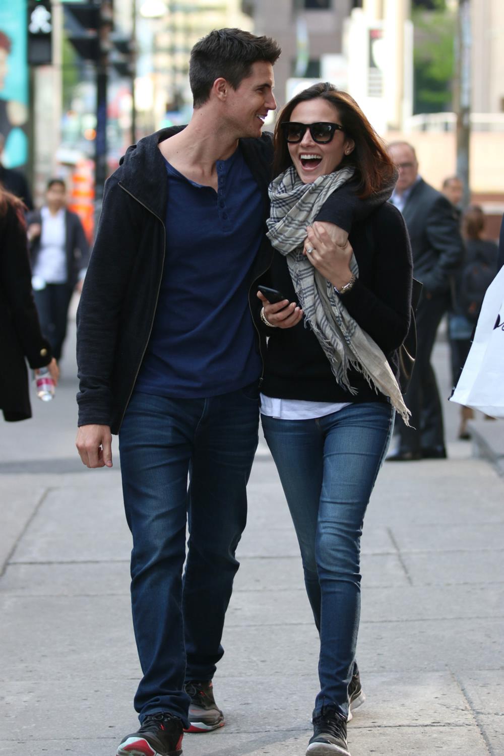 Robbie Amell and Italia Ricci Out in Montreal