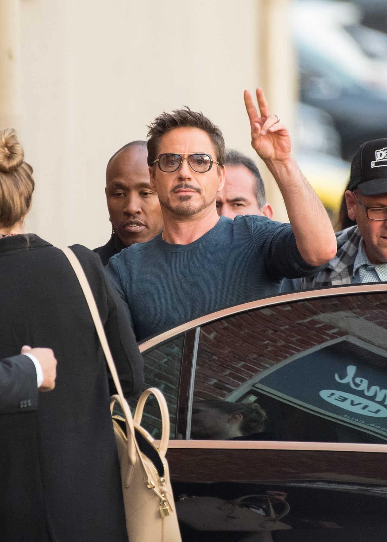 Robert Downey Jr. is seen at Jimmy Kimmel Live