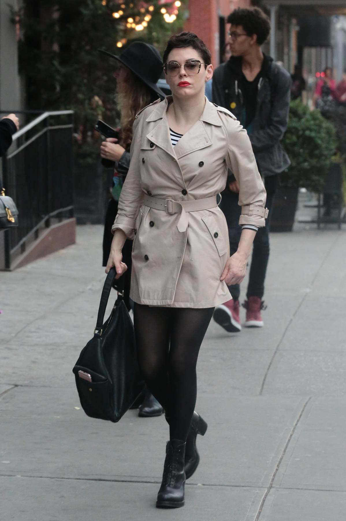 Rose McGowan Out in NYC