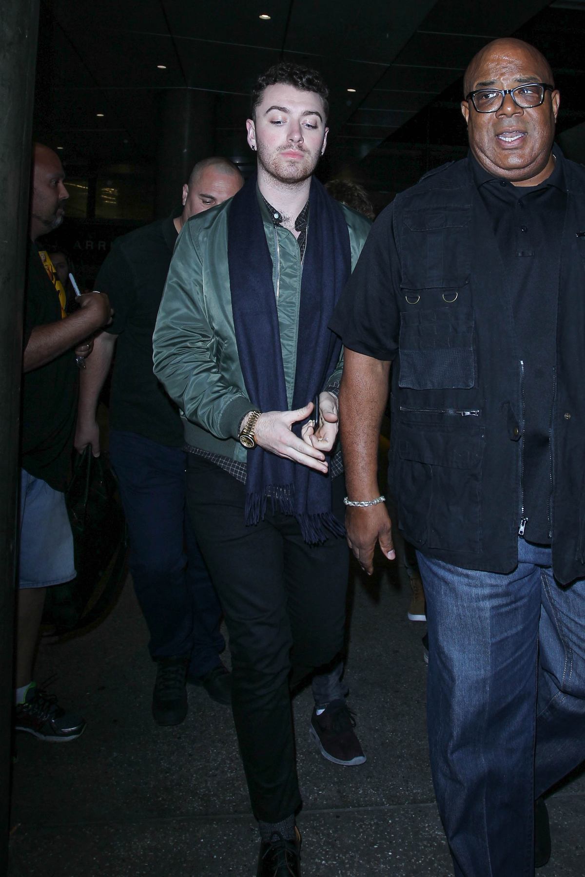 Sam Smith Signs Autographs As He Arrives at LAX Airport