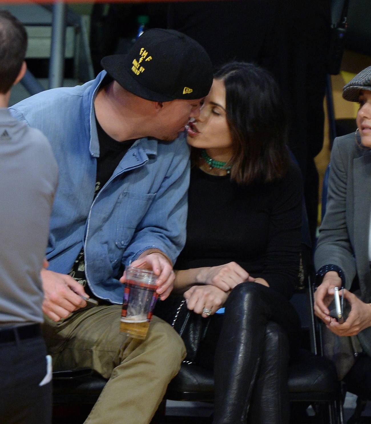 Trio Channing Tatum, Jenna Dewan and Emmanuelle Chriqui Watch Lakers Game at Staples Center