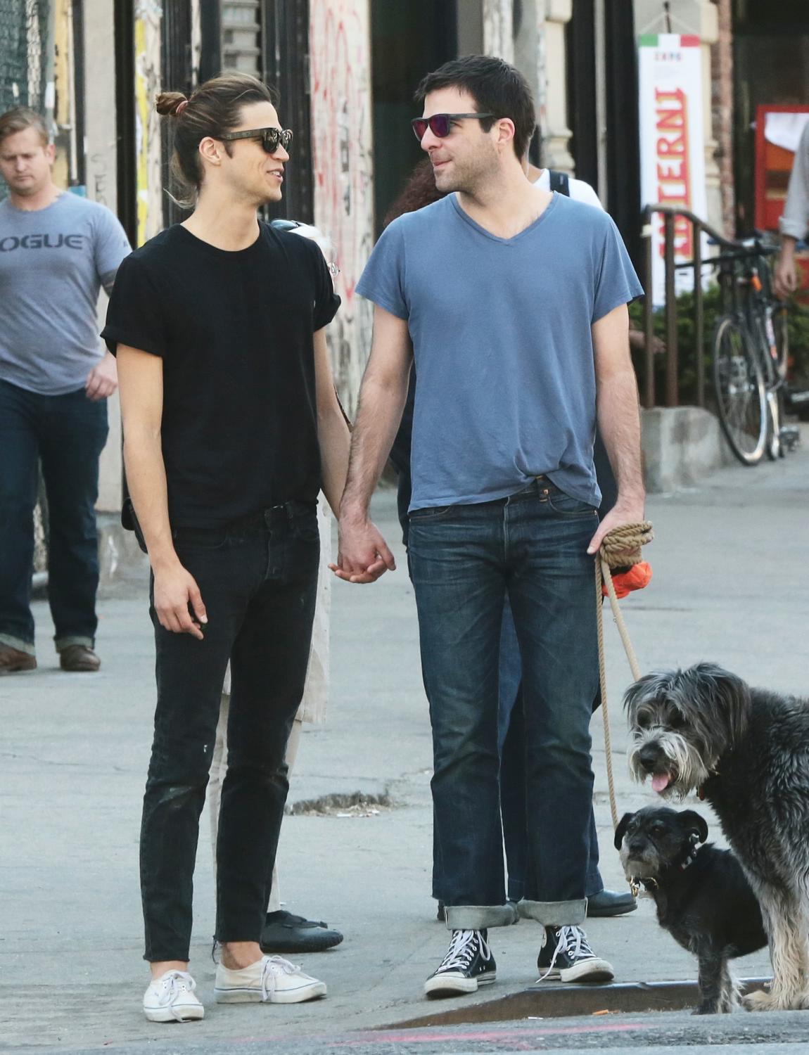 Zachary Quinto and Miles McMillan Out and About in NYC 